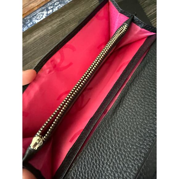 Designer Soft Leather CC Black Fashion Envelope Wallet - Picture 4 of 7